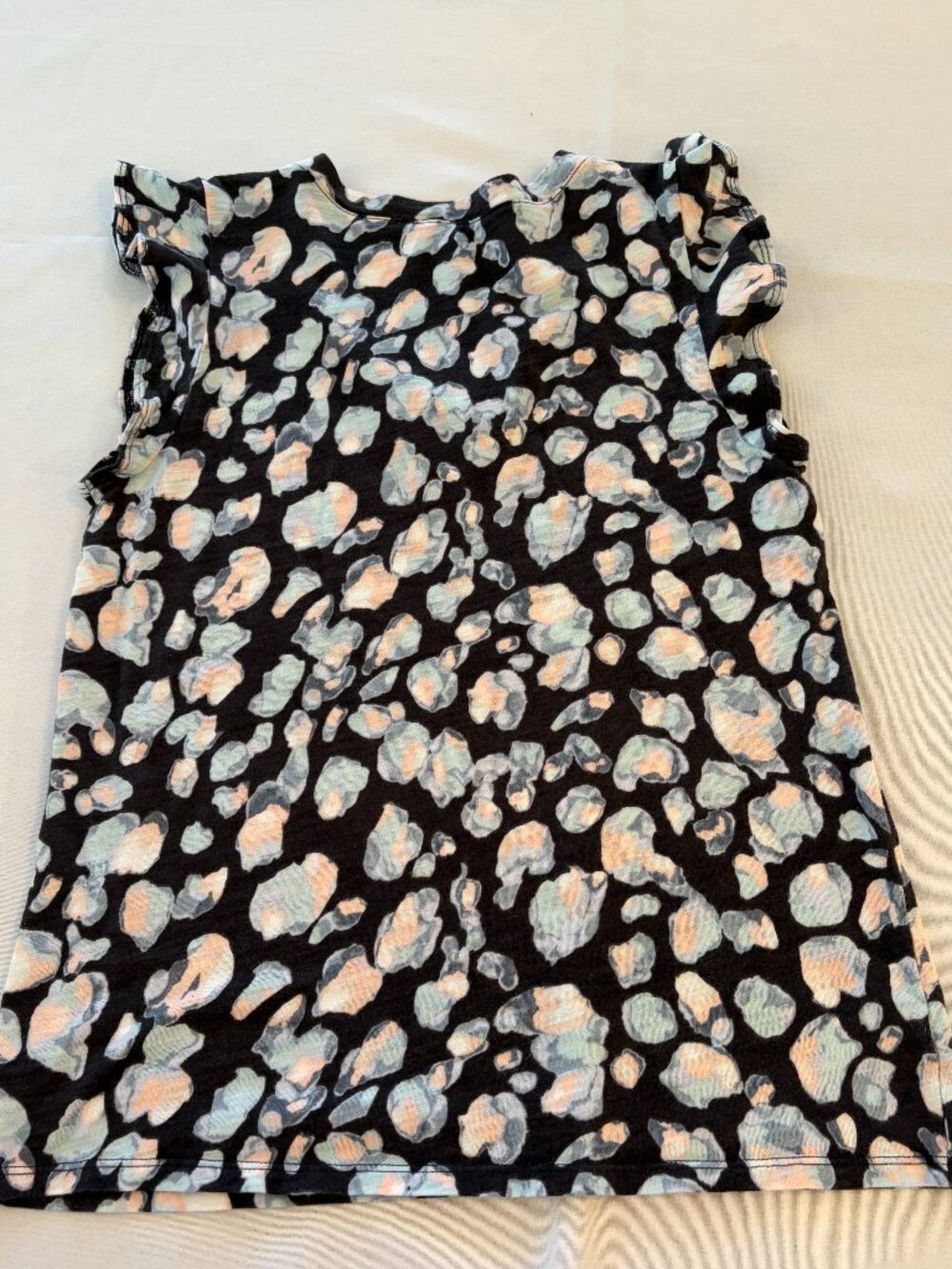Loft Ruffle Sleeveless Small T Shirt